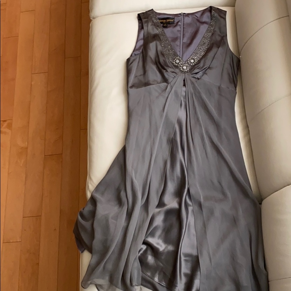 Donna Ricco GREY cocktail dress, size 8